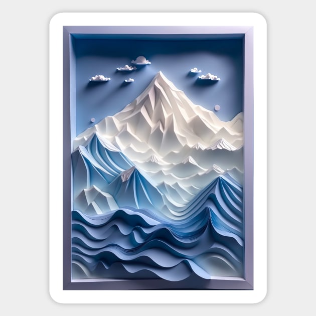 Ethereal Mount Everest with shades of blue and lavender ! Sticker by UmagineArts